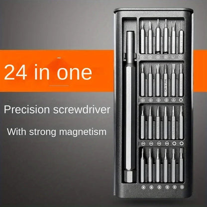 24-in-One Professional Repair Kit - Multi-Functional Precision Screwdriver Set for Mobile Phone and Tablet Disassembly