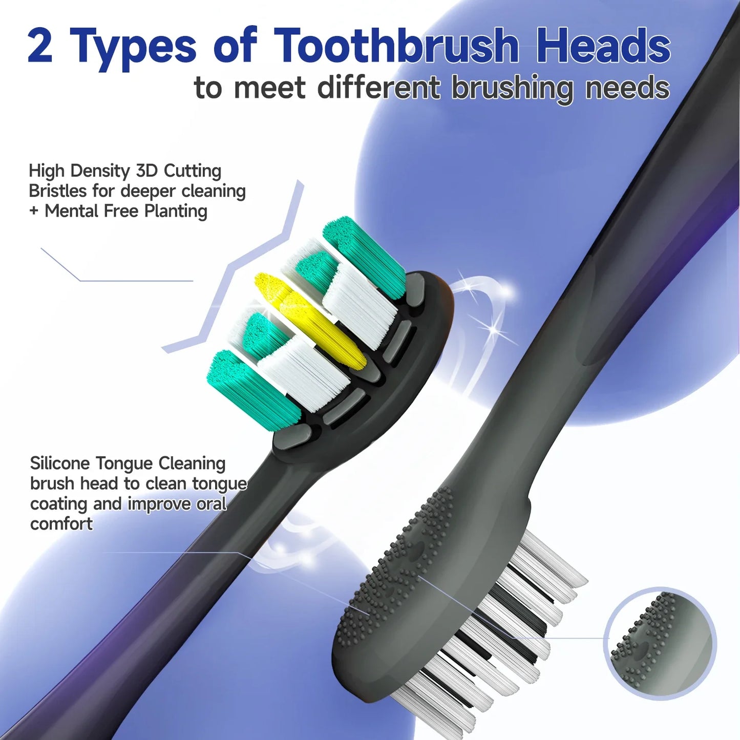 SEAGO Electric Toothbrush with 8 Soft Bristle Heads for Adults Pressure Sensor 5 Modes with 2 Minutes Smart Timer SG-2752