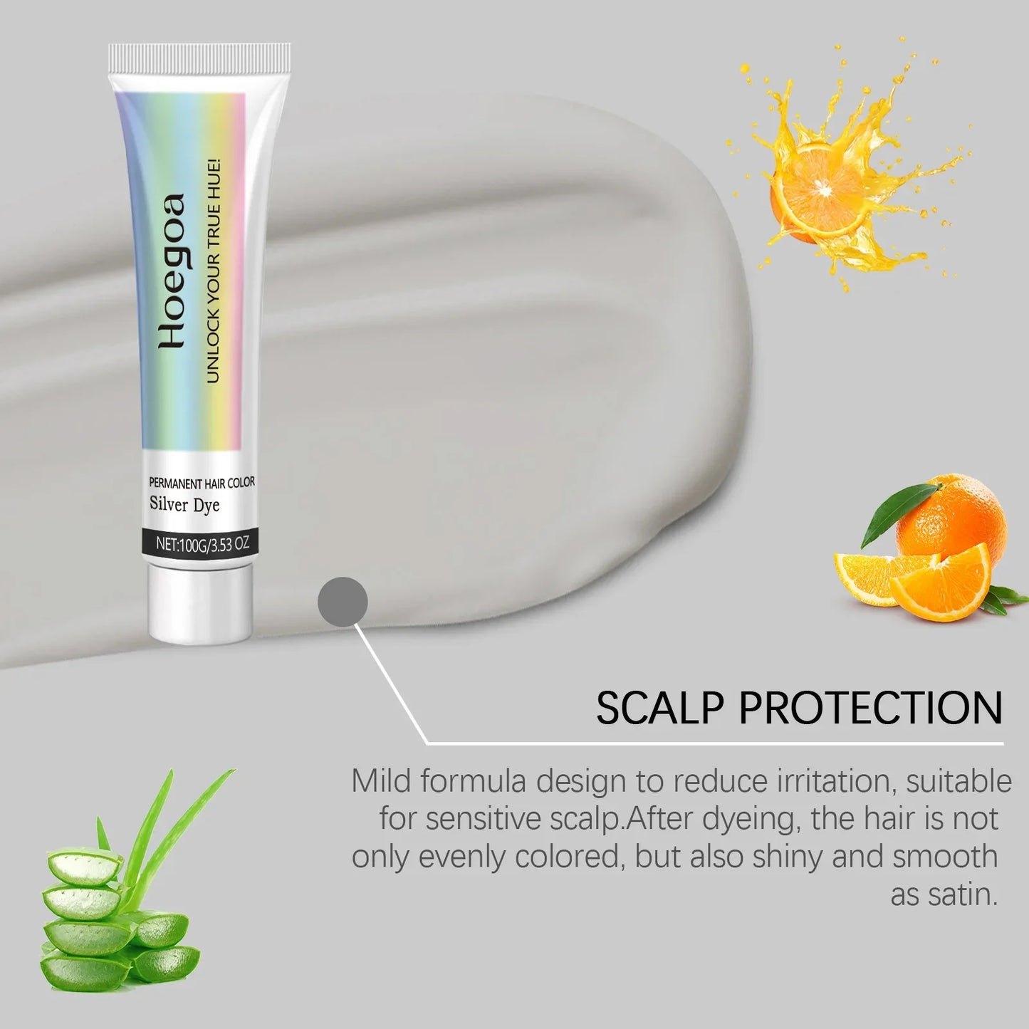 Hoegoa Grey Hair Cream Long Lasting Colour Lock Nourishing Phytocare Trendy Hair Colour Hairdresser