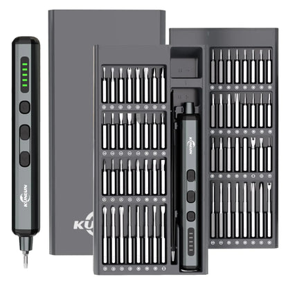 KUNLUN 68-in-1 Mini Electric Screwdriver Set, Small Electric Screwdriver Cordless with 64 Magnetic Bits, 5 Torque Settings,