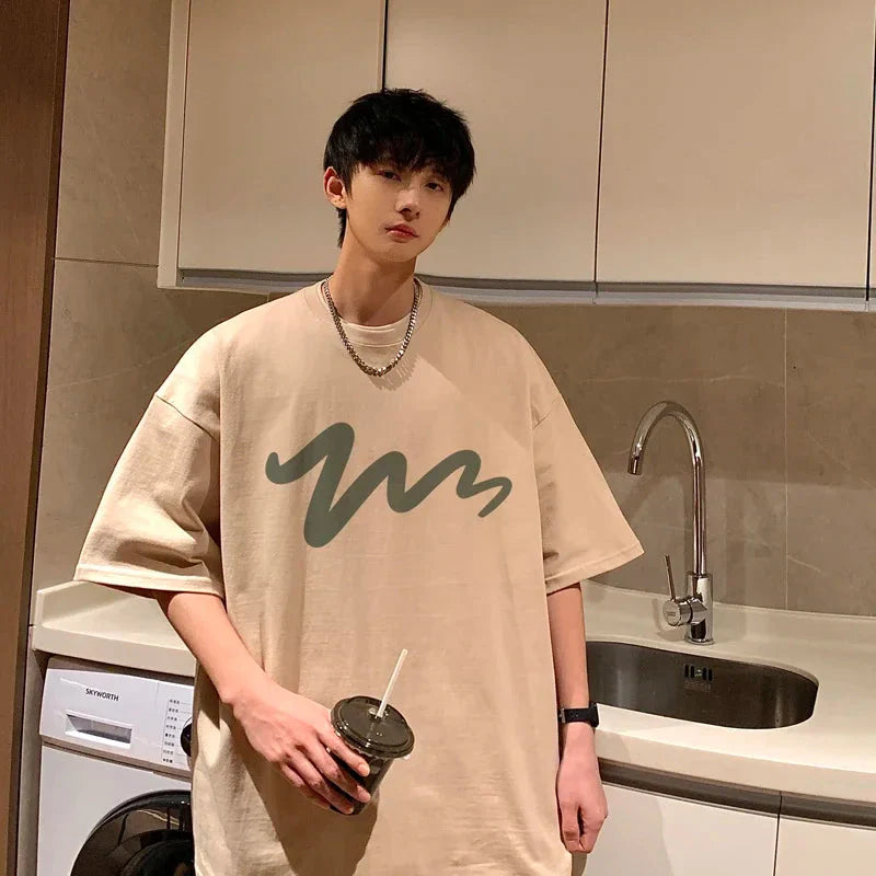 Men's T Shirt Oversized Mens White Cotton T-shirts Funny Print 5XL Casual Wear Summer Tee Shirts For Men Big Size Male Clothes