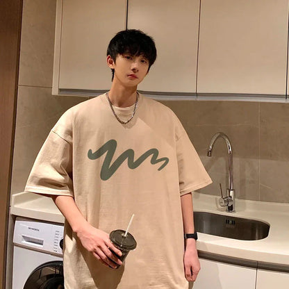 Men's T Shirt Oversized Mens White Cotton T-shirts Funny Print 5XL Casual Wear Summer Tee Shirts For Men Big Size Male Clothes