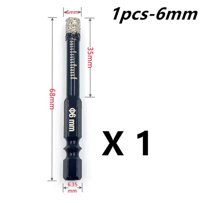 5-16mm Hexagonal Shank Brazed Dry Ceramic Tile Drill Bit Marble Granite Vitrified Tile Hole Opener Diamond Drill Bit Hole Saw