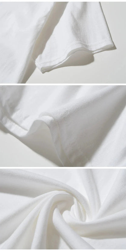 Spring/Summer 2026 Summer New Parisian Style Letter Printed Yellow Tape Heavyweight Top Short Sleeved Shirt