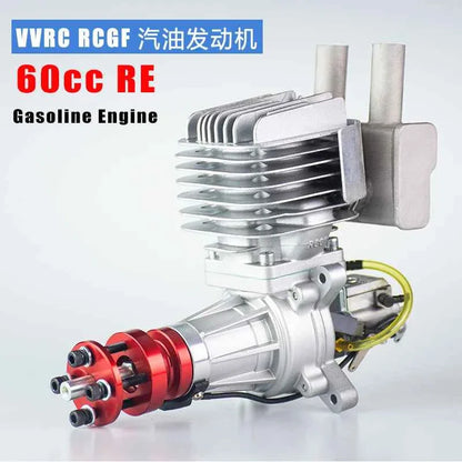 RCGF 60cc RE Rear Exhaust Gas Engine, Walbro Carburetor for Giant Scale RC Aircraft