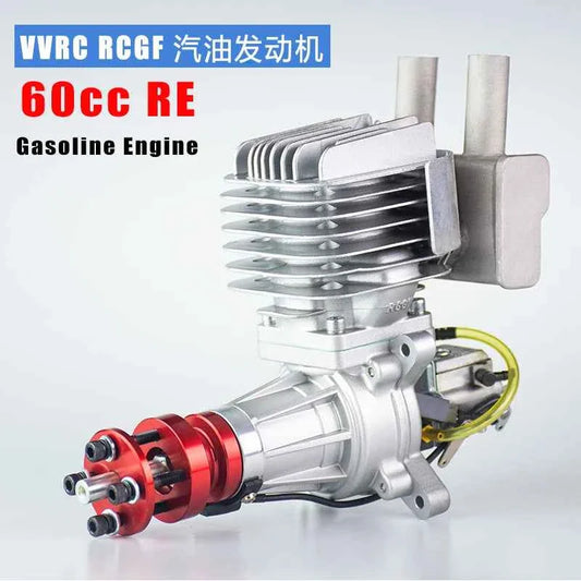 RCGF 60cc RE Rear Exhaust Gas Engine, Walbro Carburetor for Giant Scale RC Aircraft