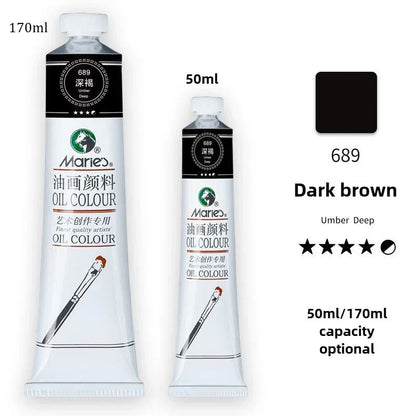 Marie's Oil Paint 170ML Oil Painting Art Creation Pigment Large Oil Paint Paint Single Commonly Used 24 Colors