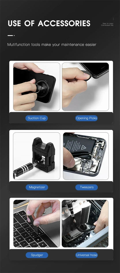 New 115 in 1 Professional Repair Tool Precision Screwdriver Set Magnetic Torx Hex Screw Driver Bits Kit for Xiaomi Mac PC iPhone