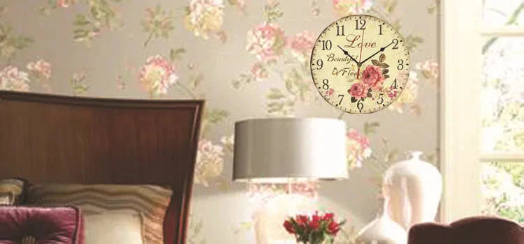 Creative wooden wall clock 30cm MDF density board silent quartz clock