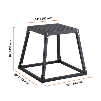 SucceBuy 12/18 Inch  Jump Box Anti-Slip Fitness Exercise Step Up Box For Home Gym Training Conditioning Strength Training