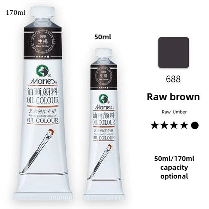 Marie's Oil Paint 170ML Oil Painting Art Creation Pigment Large Oil Paint Paint Single Commonly Used 24 Colors