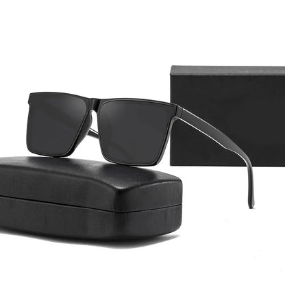 Men's Sunglasses For Uv Protection While Driving. 2025 New Style Square Frame Fashionable Sunglasses 2050