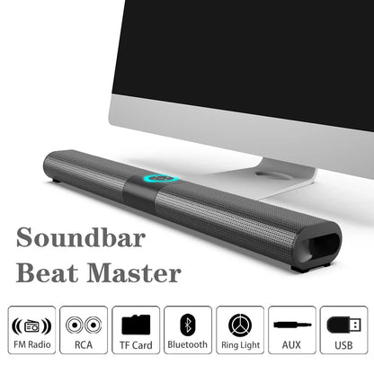 DIXSG Wireless Bluetooth Soundbar - 3D Surround Home Theater Speaker System