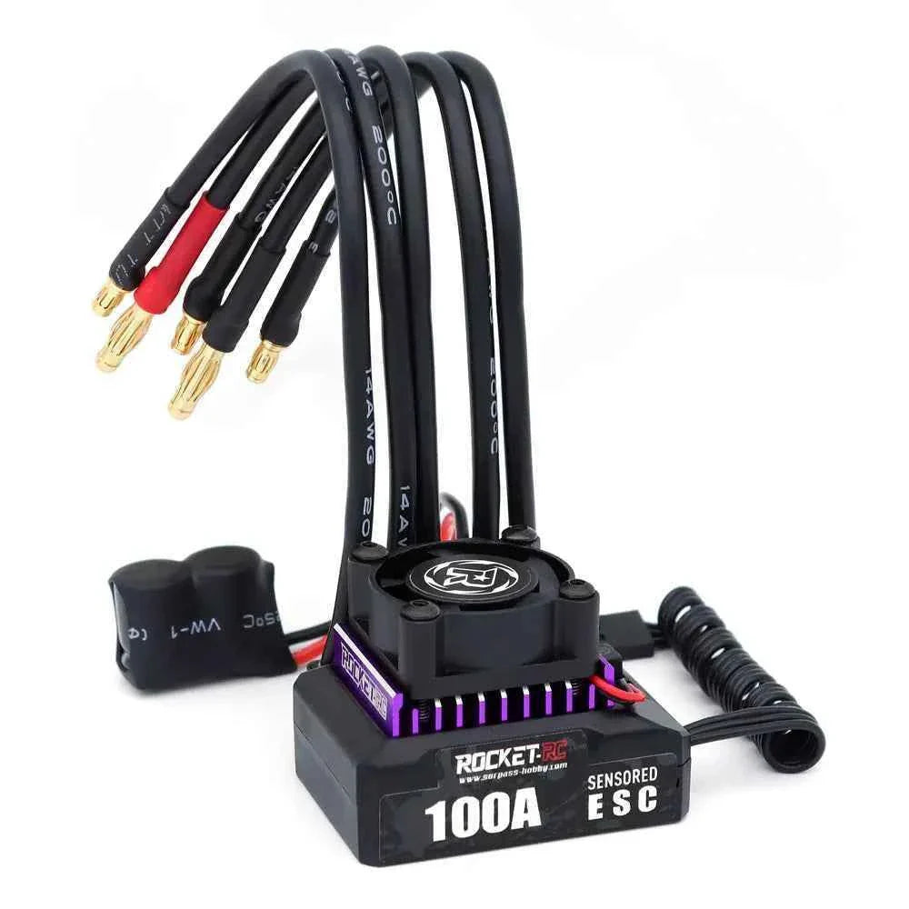 ROCKET RC 100A ESC w/ CH10 540 Motor 10.5T 13.5T 17.5T 21.5T Sensored Brushless Combo for 1/10 1/12 RC Drift Racing Car Parts