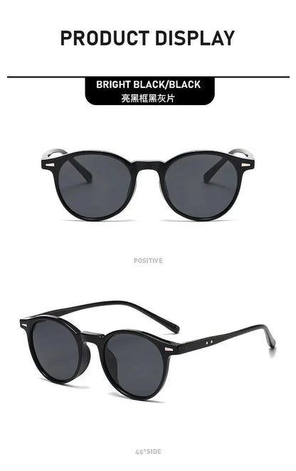 Stylish Round Frame Sunglasses Men Women Casual Vintage Outdoor Sports Eyewear Unisex Ultralight UV400 Sun Glasses Goggles