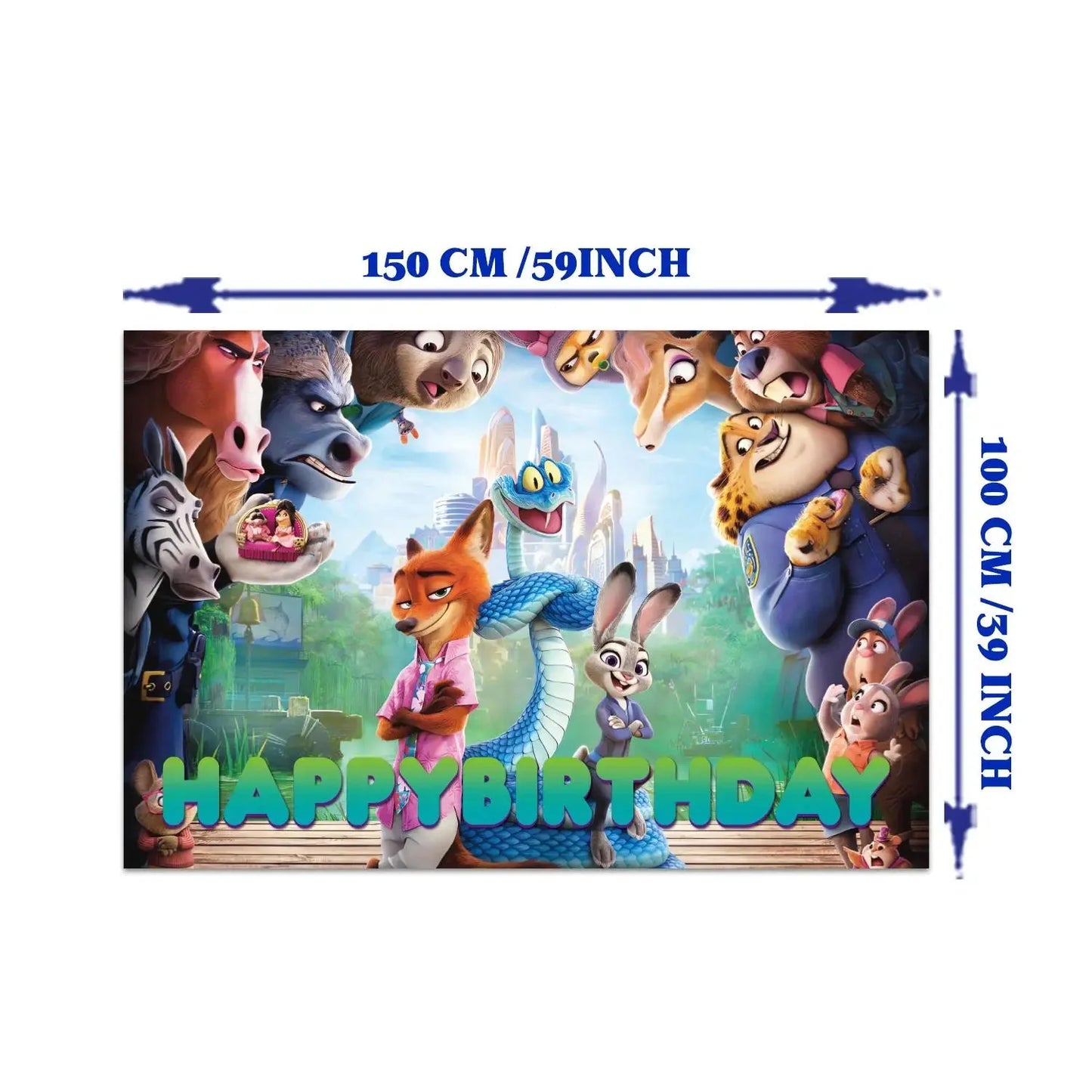 Zootopia Theme Party Supplies Nick Judy Birthday Decoration Balloon Set Tableware Kit Banner Plates Gifts Bags Keychains Sticker