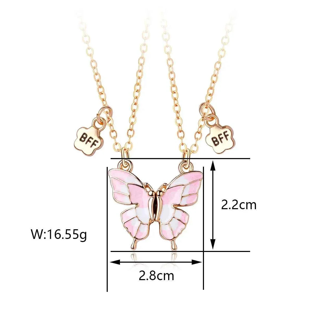 Best Friends Pendant Necklace For Woman Girls Magnetism Sequin Couple Crystal Chain Choke BFF Friendship Forever Jewelry Gift