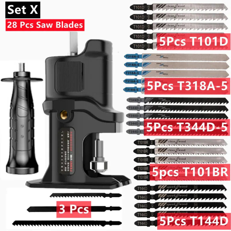 Portable Reciprocating Saw Adapter Electric Drill Modified Electric JigSaw Curve Saw Power Tool for Wood PVC Steel Pipe Cutting