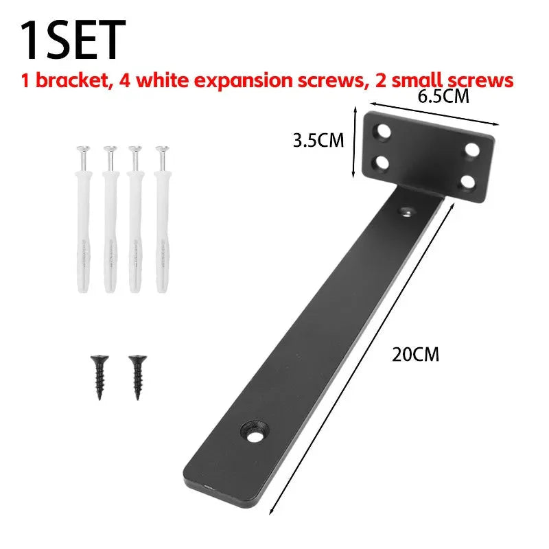 Heavy Duty L-shaped Shelves Brackets Thickened Floating Shelf Bracket Invisible Wall Shelves Support with Screws Hardware Tools