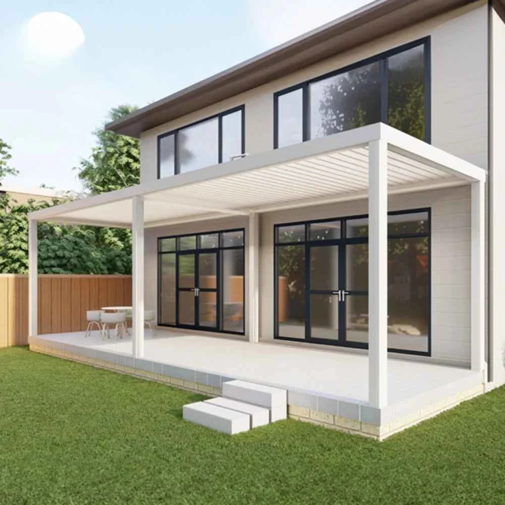 3X3Bioclimatic Pergola Aluminium Pergola Outdoor  Aluminum Pergola Gazebo Manual Pavilion Louver Roof Pergola Carport