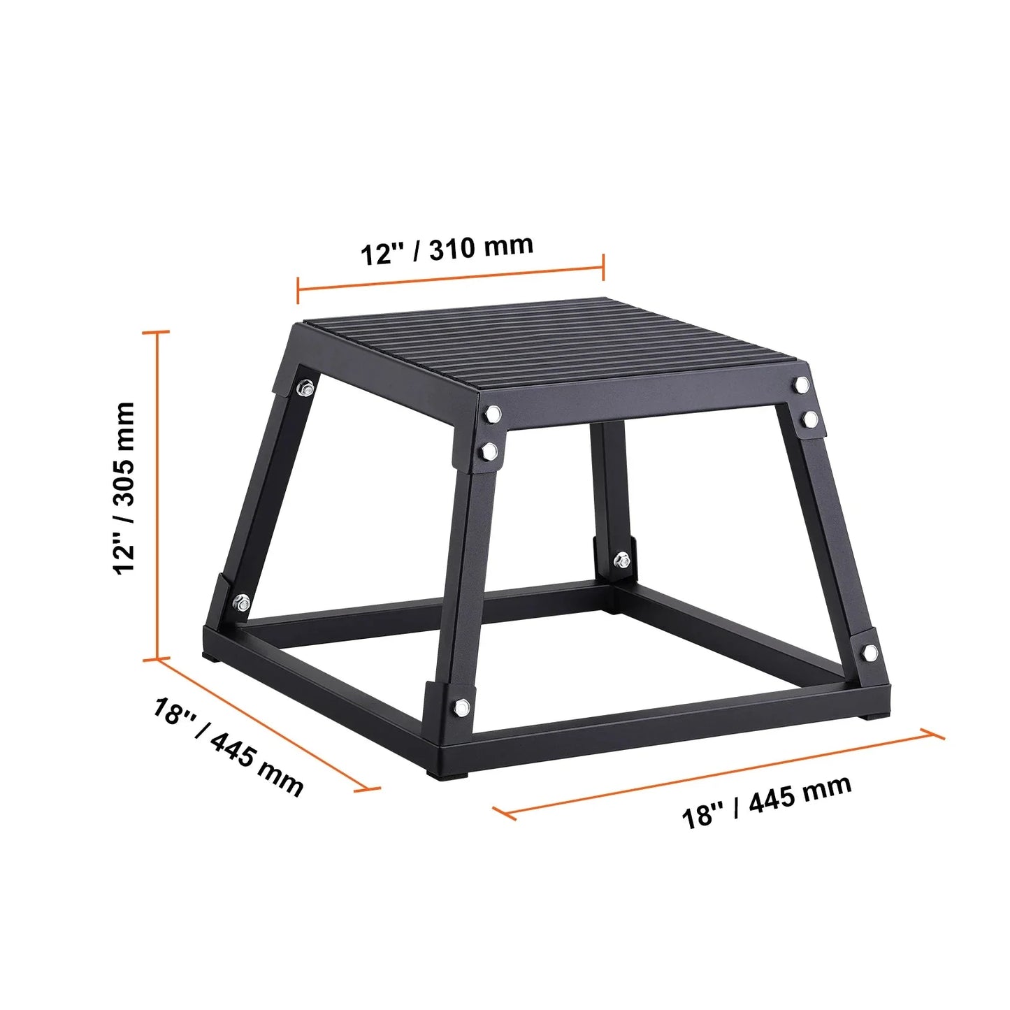 SucceBuy 12/18 Inch  Jump Box Anti-Slip Fitness Exercise Step Up Box For Home Gym Training Conditioning Strength Training