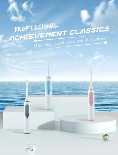 Sonic Electric Toothbrush for Men and Women Adult Household Non Rechargeable Soft Hair IPX6 Waterproof