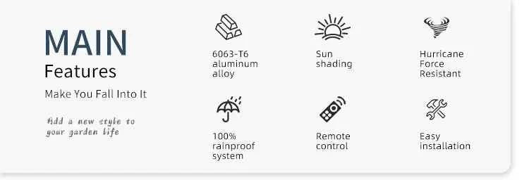 Bioclimatic Motorized Aluminum Pergola - Adjustable Louvered Roof Garden Gazebo