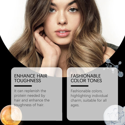 Hair Dye Shampoo for Gray White Hair Coverage 3 in 1 Light Brown DIY Herbal Ingredients Natural Hair Color Shampoo for Women Men