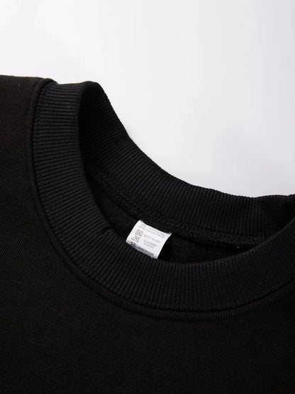 Famous Paris Tower Pattern Sweatshirt Men O-Neck Clothes Autumn Fleece Retro Pullover Loose Unisex Colour Fashion Streetwear
