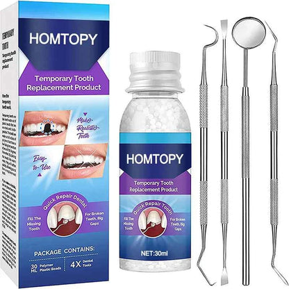 Moldable Teeth Repair Kit Temporary Dental Replacement Kit Thermal Beads For Filling Fix The Missing And Broken Tooth Artificial