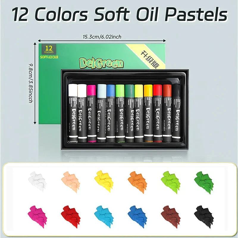 Artists Oil Pastels Set of 48/36/24/12Colors,for Painting,Blending,Art Supplies for Classroom,Beginners,Adults,Students,Teachers