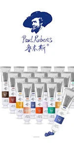 Paul Rubens Oil Paint 20 Colors 50ml Professional Oil Based Paint High Saturation Creamy Texture for Artists Beginners