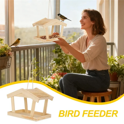 B84B-Feeding Station For Birds Outdoor Bird Feeder House Pet Supplies Rustic Hummingbird Feeders For Yard Patio Porch Pathway
