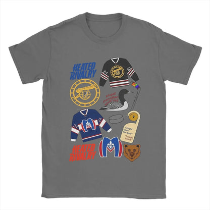 Men's T-Shirts Heated Rivalry Shane & Ilya Vintage Cotton Tees Short Sleeve  T Shirts Round Collar Clothing Graphic