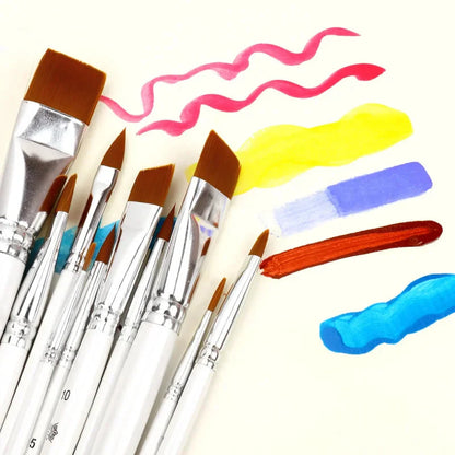 10pcs Multifunctional Art Painting Brushes Set Artist Art Painting Hook Line Watercolor Gouache Oil Painting Brush Art Supplies