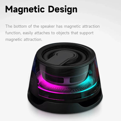Magnetic Portable Bluetooth Speaker Mini Sound Box HiFi Stereo Soundbar Wireless Loudspeaker with LED Color Light Phone Holder