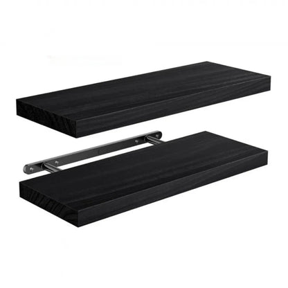 Solid Wood Solid Wooden Floating Shelves Wall Mounted Storage Rack Wall Mounted Bookshelf Floating Design Book Shelf