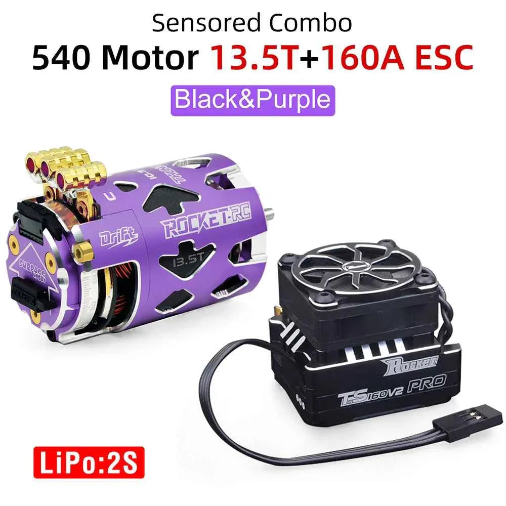 Rocket RC Brushless Motor Thunder 540 Sensored 10.5T 13.5T 3.175 mm Shaft for 1/10 RC Racing Drift Car Parts Surpass Hobby