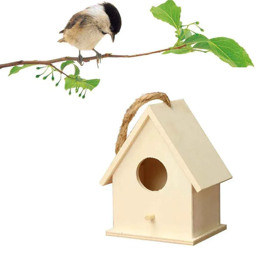 Wooden Birdhouse, Outdoor Garden Hanging Bird Nest, Wall Mounted Bird House, Wooden Hummingbird Box House, Bird Supplies