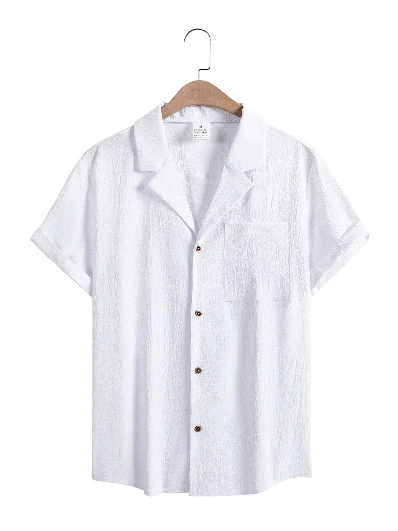 New Mens Short Sleeve T-Shirts Summer Trendy Breathable Loose Youth Basic Cotton Pocket Top Solid Color Stand Up Collar Shirts