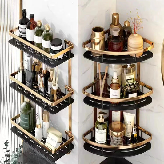 Bathroom Shelves Wall Mounted Non perforated Bathroom Shelf Shower  Storage Shelf  Kitchen Organizer  Bathroom Corner Shelf