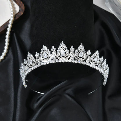 Moonseyon Vintage Crystal Bridal Tiara - High-Grade Cubic Zirconia Wedding Headpiece for Brides & Pageants