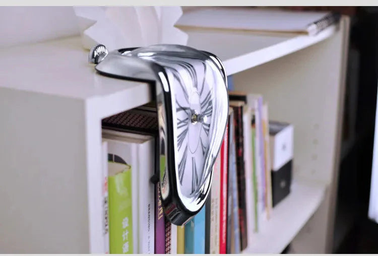 Melting Distorted Surreal Novelist Salvador Dali Style Decorative Clock