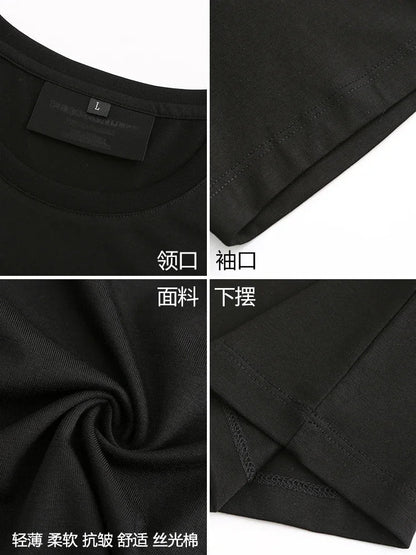 2025 Summer Mens T Shirts Fashion Clothing Shoes Rhinestones O Neck Short Sleeve Slim Casual T-shirts for Men Camiseta Hombre