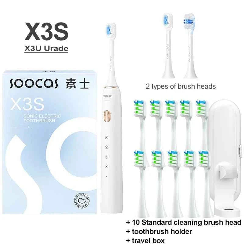 SOOCAS X3S Sonic Electric Toothbrush 180 Days Battery Life Smart Ultrasonic Tooth Brush Cleaner Adult Automatic IPX8 Waterproof