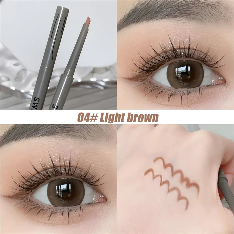 Silky Long-lasting Eye Liner Pencil  Eyeliner Pen Natural Matte Wine Red Eyeliner Easy To Color Waterproof Eye Make Up Cosmetics