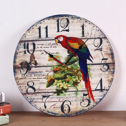 Creative wooden wall clock 30cm MDF density board silent quartz clock