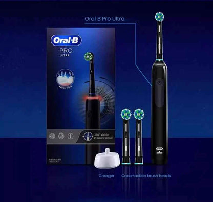 Oral B PRO ULTRA Electric Toothbrush 3 modes and 3 electric modes Adult electric toothbrush  Black, white, blue, pink