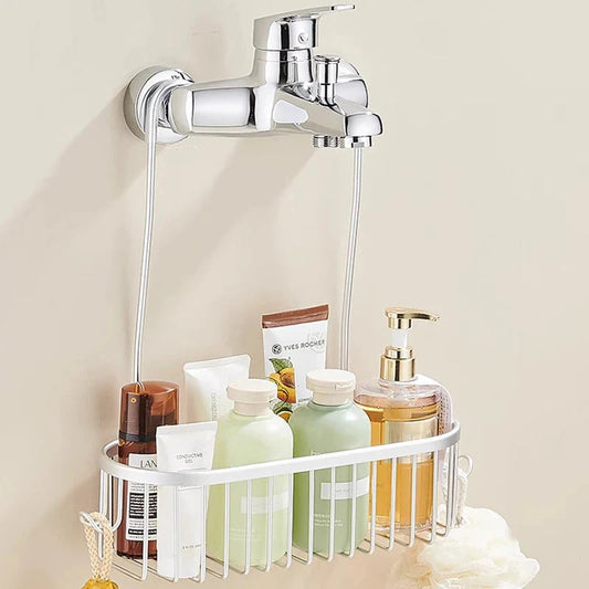 Aluminium Bathroom Shelf Without Drilling Shower Shelf Shelves Shampoo Holder Basket Storage Organizer Bathroom Accessories