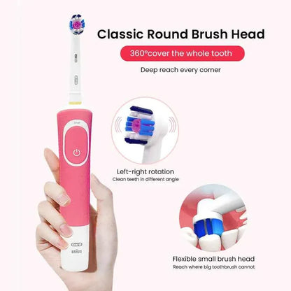 Oral B D100 2D Vitality Electric Toothbrush Timer 7600Rpm Cross Action Deep Cleaning and Whitening Teeth Tooth Brush